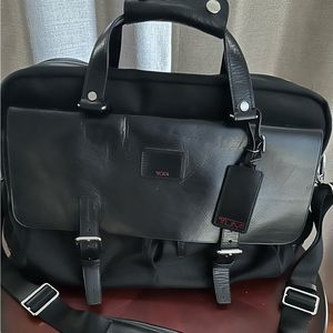 Tumi Leather and Ballistic Nylon Briefcase